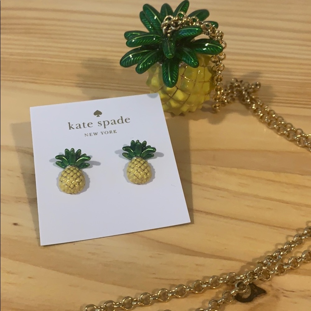 RARE! Kate Spade Pineapple Necklace and Earrings